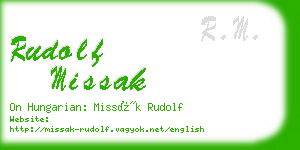 rudolf missak business card